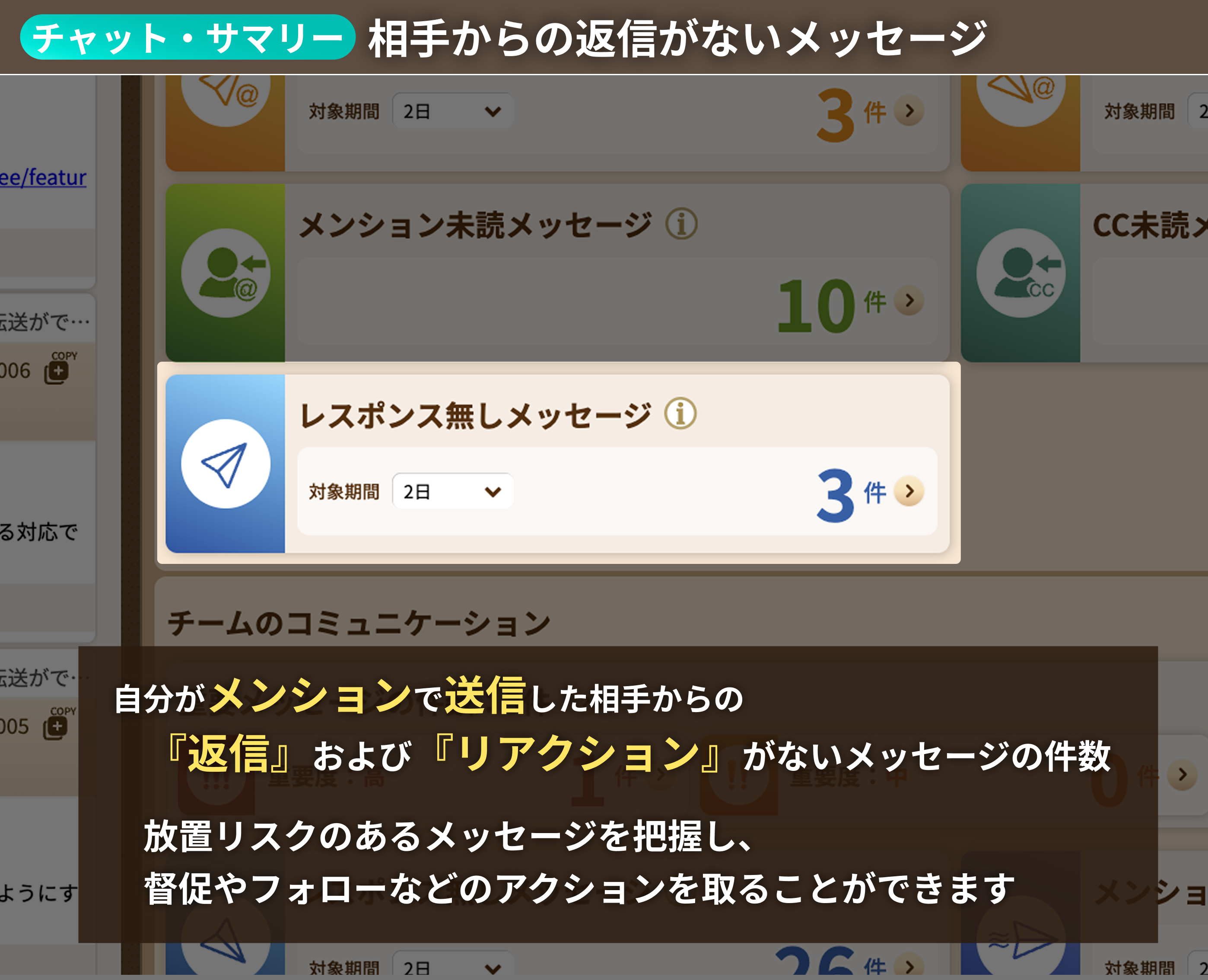 相手からの返信がないメッセージ