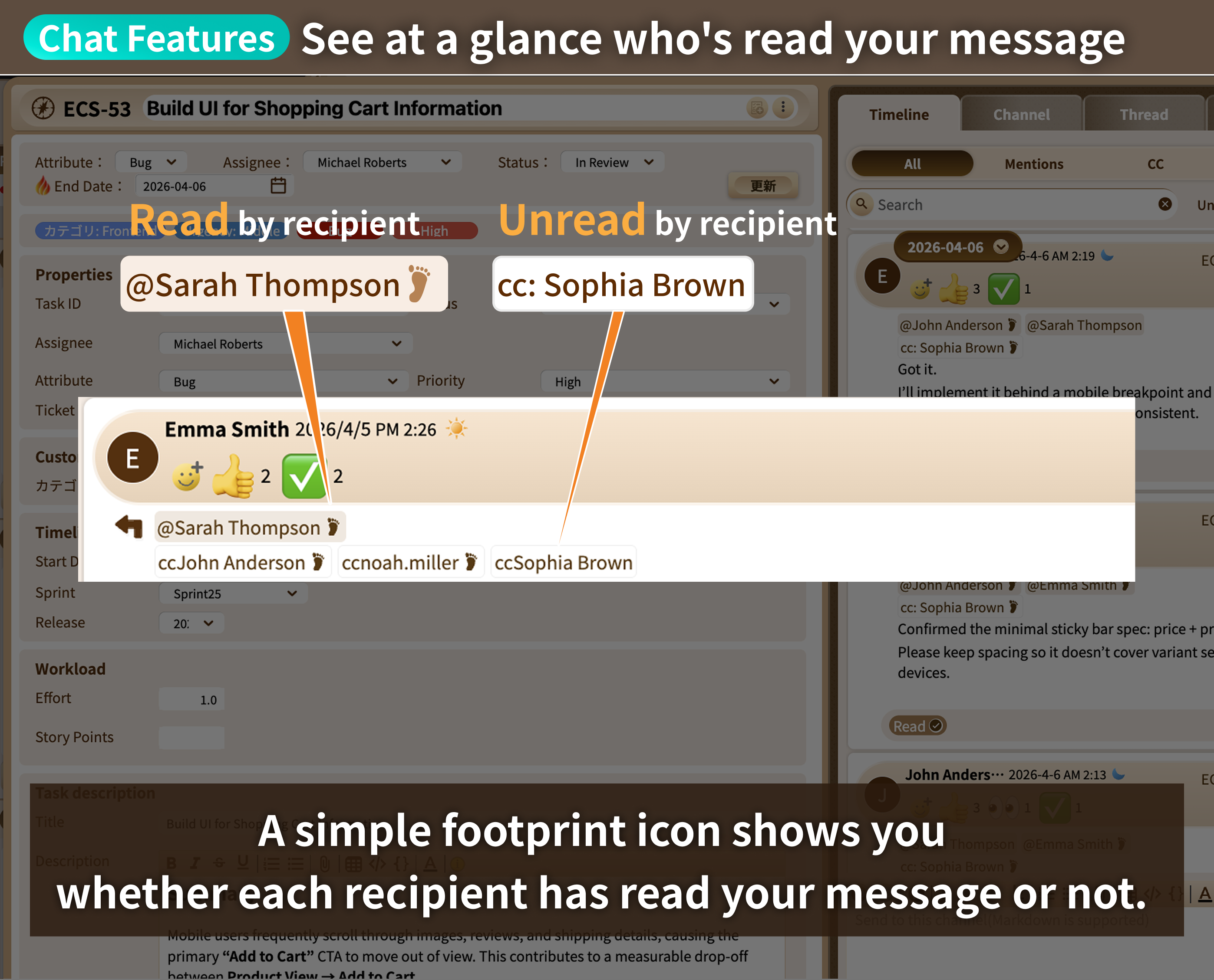 See at a glance who's read your message