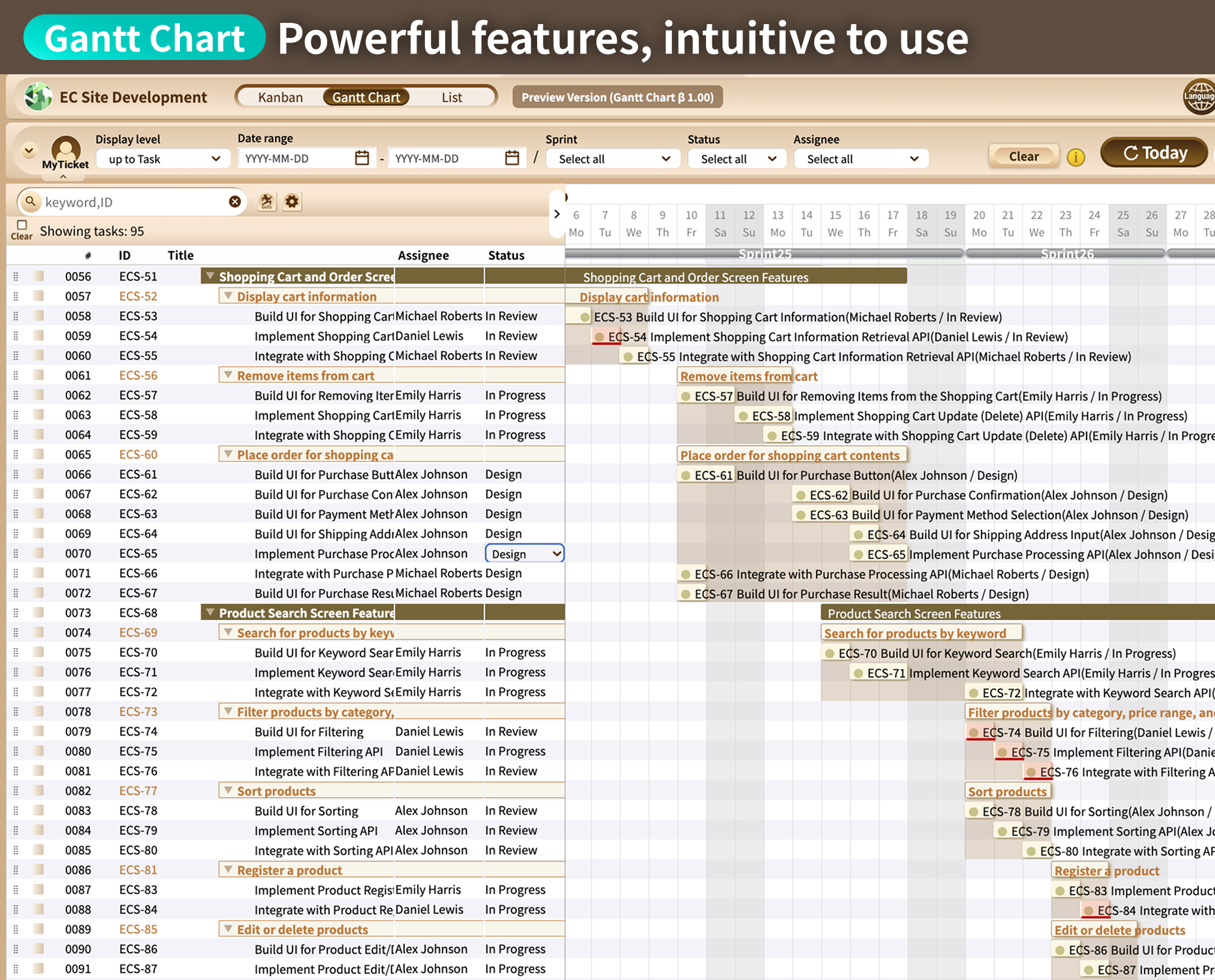 Powerful features, intuitive to use